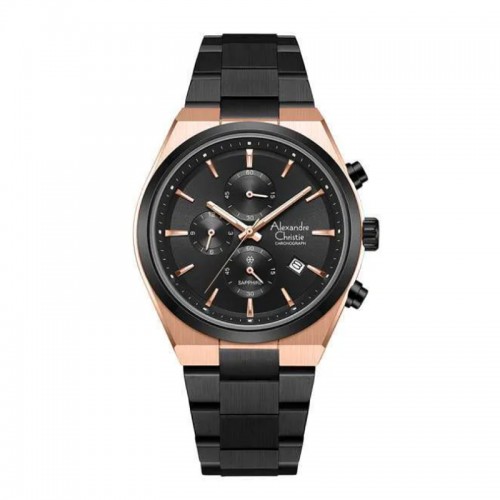 Alexandre Christie AC 8697 Rosegold Black Man MCBBRBA